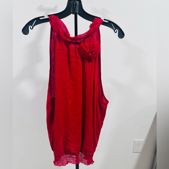 Cato Elegant Red Halter Blouse - Picture 8 of 9